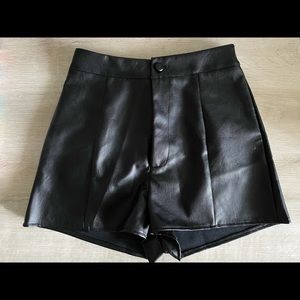 Missguided Faux Leather Shorts